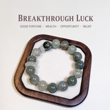 Natural crystal bracelet green rutilated quartz smoky quartz white crystal simple design elegant and versatile attracting wealth and good fortune