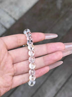 Natural white crystal bracelet for women transparent beads Brazilian crystal bracelet collector's grade