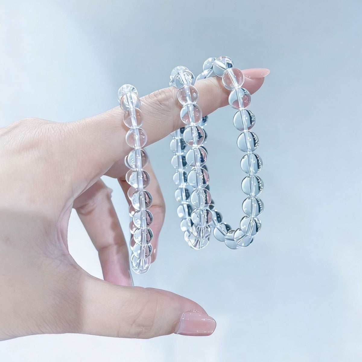 Natural white crystal bracelet for women transparent beads Brazilian crystal bracelet collector's grade