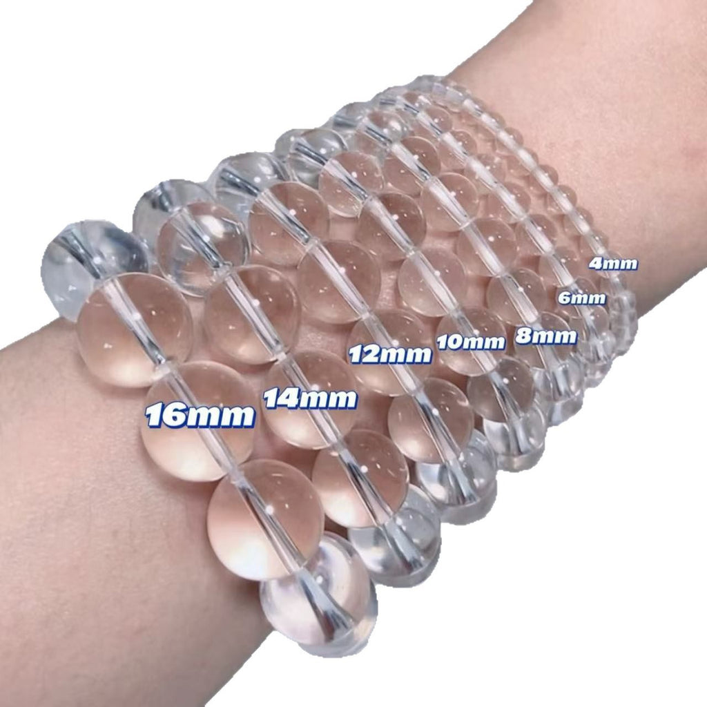 Natural white crystal bracelet for women transparent beads Brazilian crystal bracelet collector's grade
