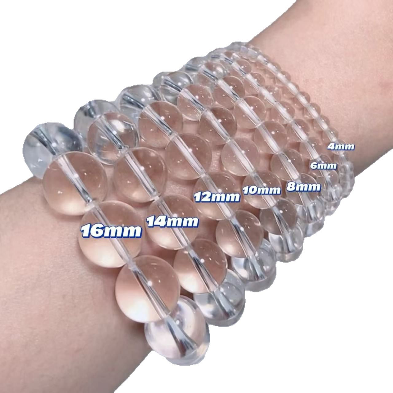 Natural white crystal bracelet for women transparent beads Brazilian crystal bracelet collector's grade