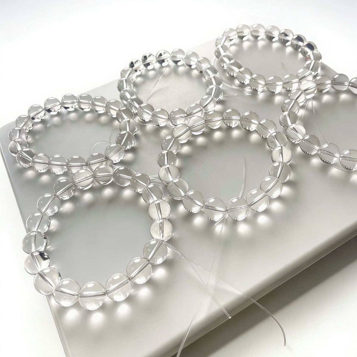 Natural white crystal bracelet for women transparent beads Brazilian crystal bracelet collector's grade