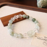 Natural Green Rutilated Quartz Bracelet — Designer Series Original High-End Crystal & Pearl Jewelry