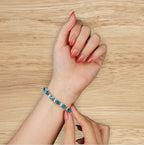 Zircon crystal inlaid bracelet, women's jewelry, colorfast, fashionable and simple.