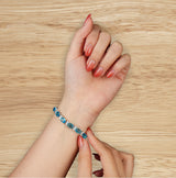 Zircon crystal inlaid bracelet, women's jewelry, colorfast, fashionable and simple.