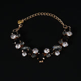 Pet gemstone crystal chain necklace for cats and dogs, luxurious full diamond princess teardrop metal wedding collar