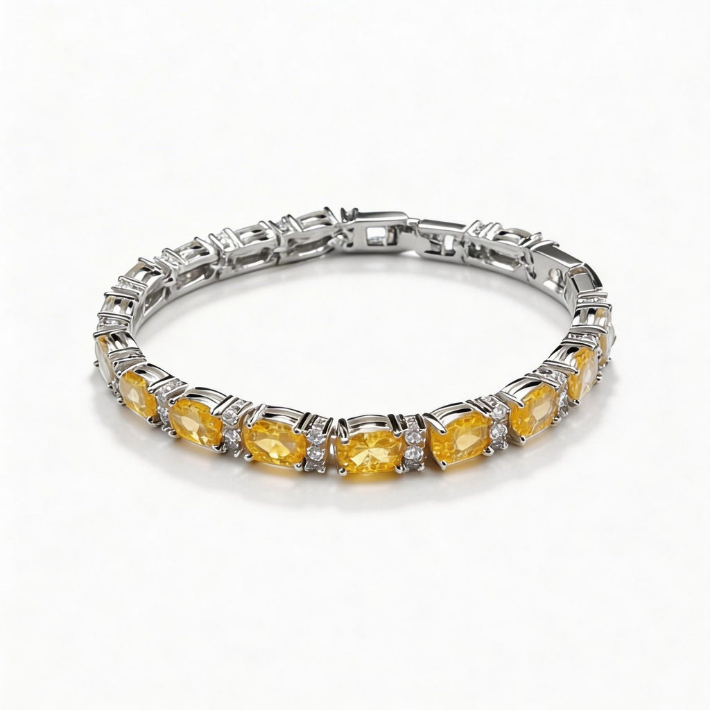 Zircon crystal inlaid bracelet, women's jewelry, colorfast, fashionable and simple.
