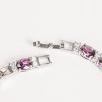Zircon crystal inlaid bracelet, women's jewelry, colorfast, fashionable and simple.