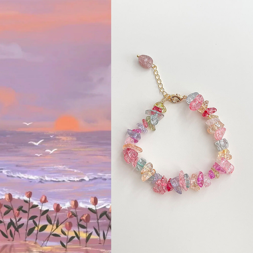 Dopamine  Handmade Design-Style Colored Natural Stone Chips and Glass Powder