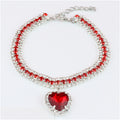 Three-Row Colorful Rhinestone Necklace