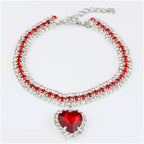 Three-Row Colorful Rhinestone Necklace