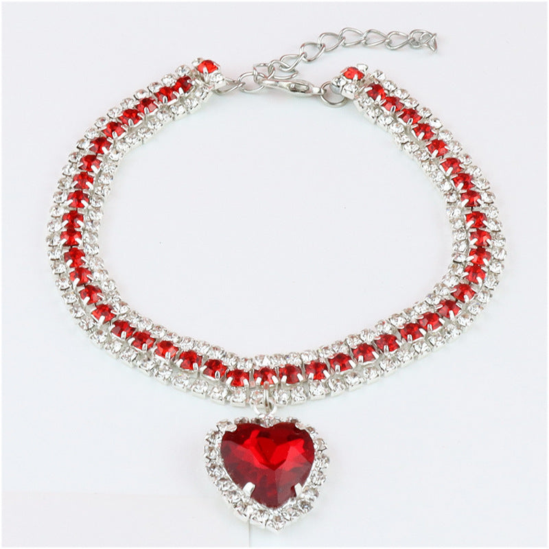 Three-Row Colorful Rhinestone Necklace