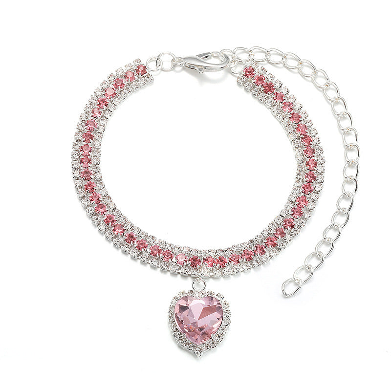 Three-Row Colorful Rhinestone Necklace