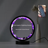 Natural Raw Crystal USB Round Bedside Night Light