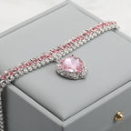 Three-Row Colorful Rhinestone Necklace