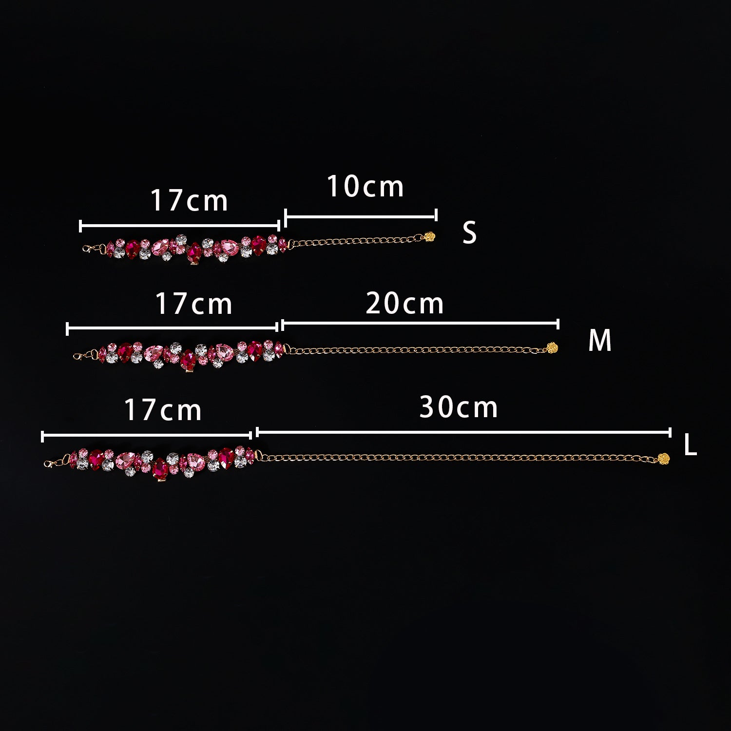 Pet gemstone crystal chain necklace for cats and dogs, luxurious full diamond princess teardrop metal wedding collar