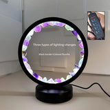 Natural Raw Crystal USB Round Bedside Night Light