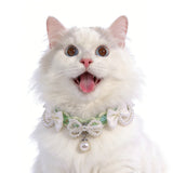 Lolita-style lace pearl cat necklace pet dog collar