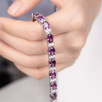 Zircon crystal inlaid bracelet, women's jewelry, colorfast, fashionable and simple.