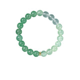 Natural green crystal bracelet with strawberry quartz high-end crystal bracelet for women.