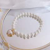 New Korean style heart-shaped gemstone pendant choker cat retro crystal necklace popular pet pearl necklace