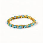 Zircon crystal inlaid bracelet, women's jewelry, colorfast, fashionable and simple.