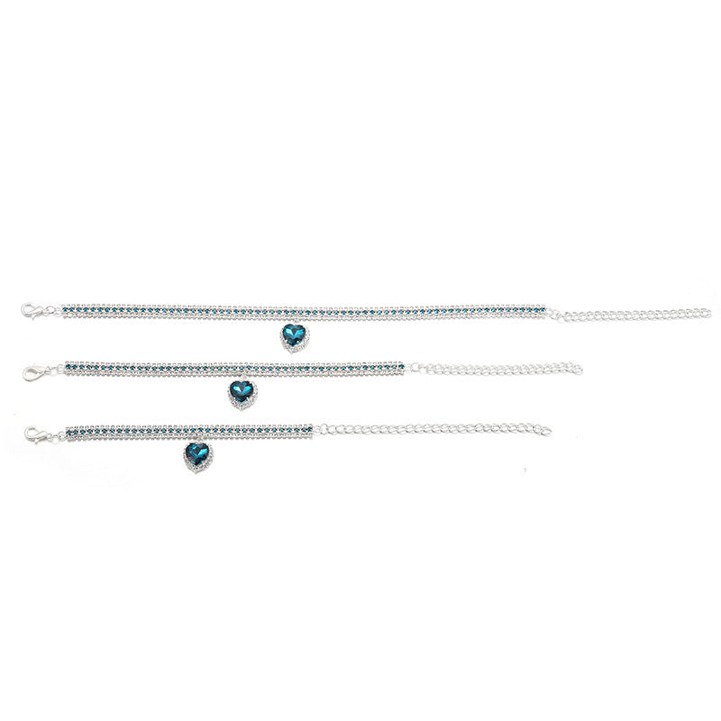 Three-Row Colorful Rhinestone Necklace