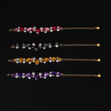 Pet gemstone crystal chain necklace for cats and dogs, luxurious full diamond princess teardrop metal wedding collar