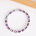 Zircon crystal inlaid bracelet, women's jewelry, colorfast, fashionable and simple.