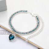 Three-Row Colorful Rhinestone Necklace