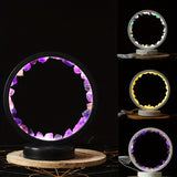 Natural Raw Crystal USB Round Bedside Night Light