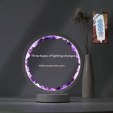 Natural Raw Crystal USB Round Bedside Night Light