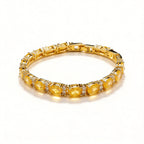 Zircon crystal inlaid bracelet, women's jewelry, colorfast, fashionable and simple.