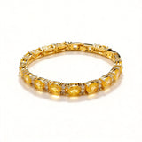 Zircon crystal inlaid bracelet, women's jewelry, colorfast, fashionable and simple.