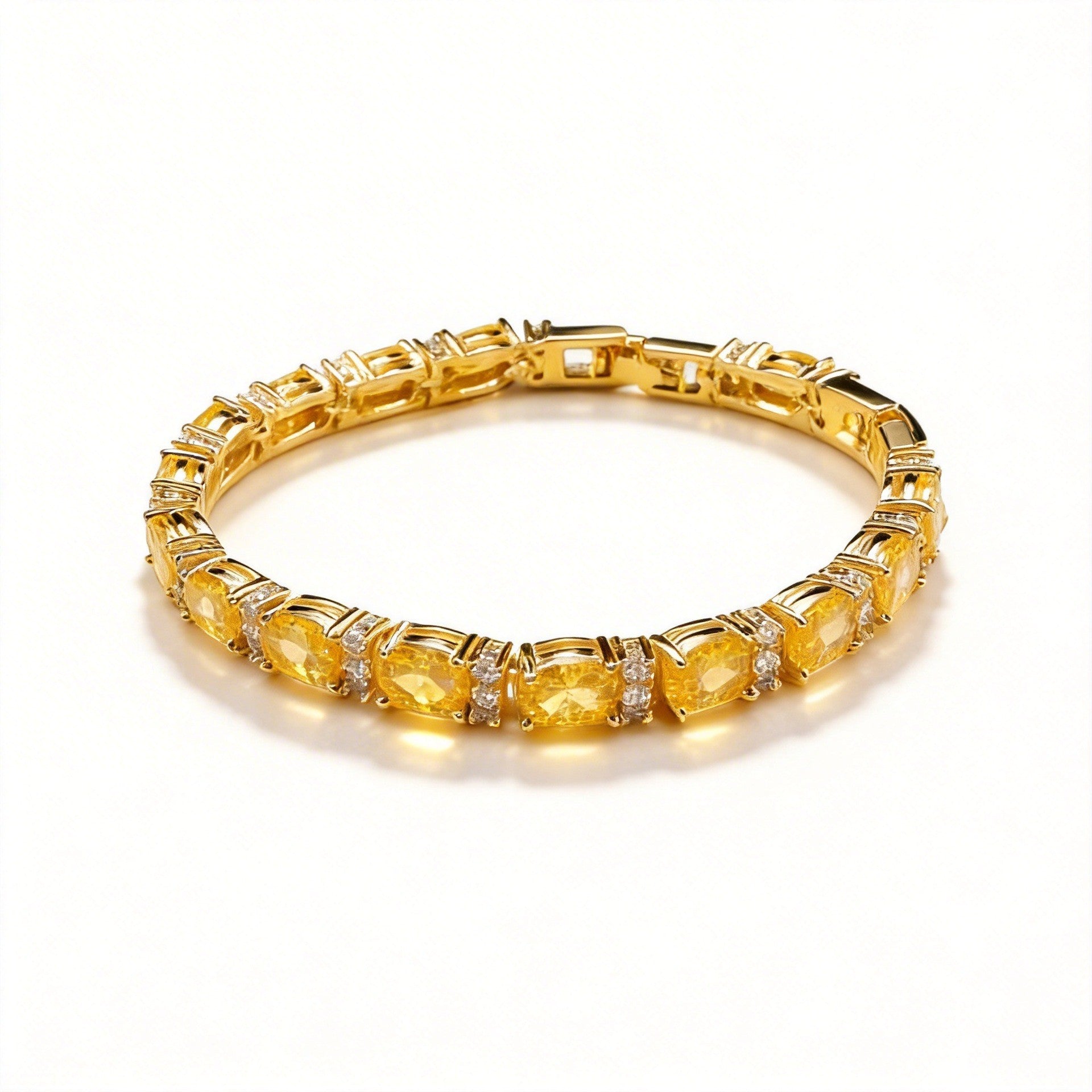 Zircon crystal inlaid bracelet, women's jewelry, colorfast, fashionable and simple.