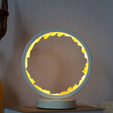 Natural Raw Crystal USB Round Bedside Night Light