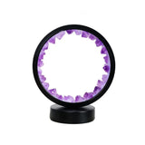 Natural Raw Crystal USB Round Bedside Night Light