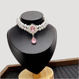 Cat pet necklace pearl princess Teddy Bichon Frise small and large dog collar jewelry birthday accessory