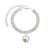 Three-Row Colorful Rhinestone Necklace
