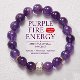 New "Nine Purples Li Fire" Natural Amethyst Bracelet for Women – Good Fortune Bead