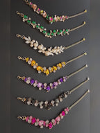 Pet gemstone crystal chain necklace for cats and dogs, luxurious full diamond princess teardrop metal wedding collar