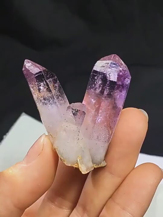 Natural Mexican "Cruz" Amethyst Mineral Specimen — High-Frequency Seed Crystal for Lemurian Meditation