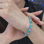 Zircon crystal inlaid bracelet, women's jewelry, colorfast, fashionable and simple.