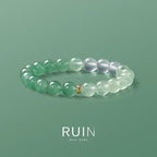 Natural green crystal bracelet with strawberry quartz high-end crystal bracelet for women.