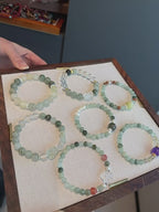 Natural Green Rutilated Quartz Bracelet — Designer Series Original High-End Crystal & Pearl Jewelry